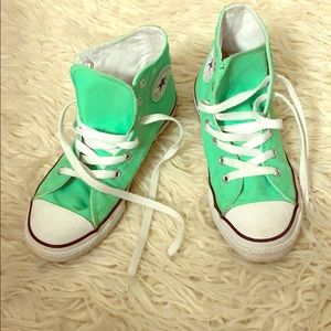 Kids Green Converse sneakers